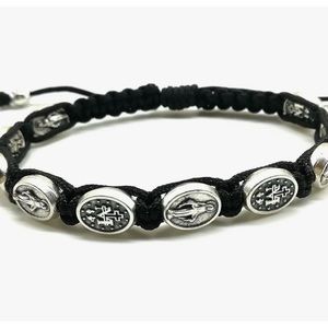 My Saint Hero Religious Mother Mary Medal Slider Bracelet